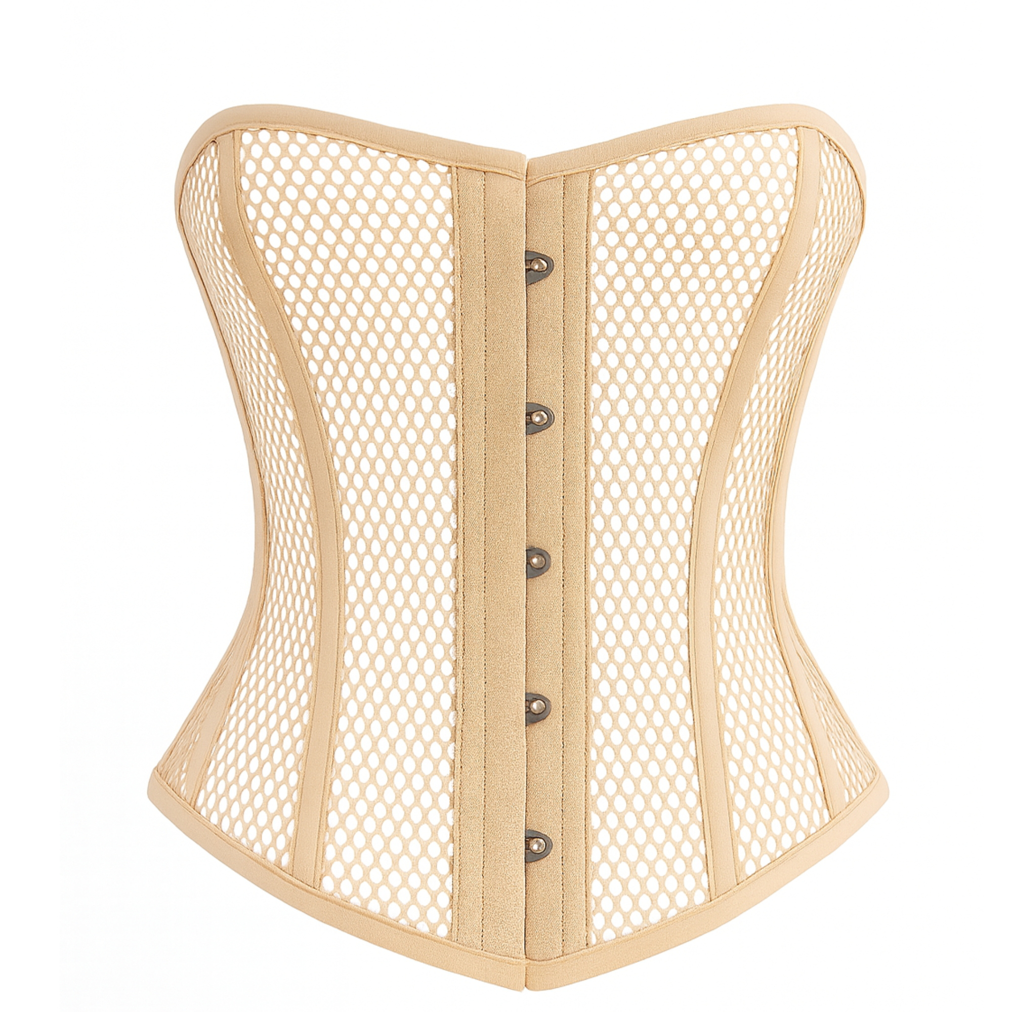 Mesh Overbust Corset – Breathable Cotton, Steel Boning & Lace-Up Back | Waist Training & Fashion Wear