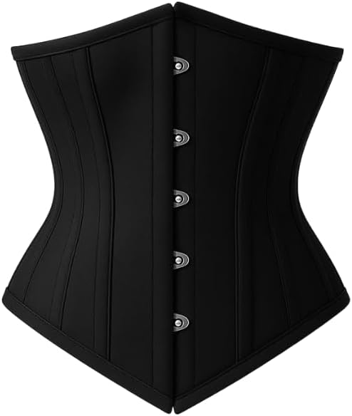 Black Underbust Corset | Steel Boned Waist Trainer | Slimming & Posture Support