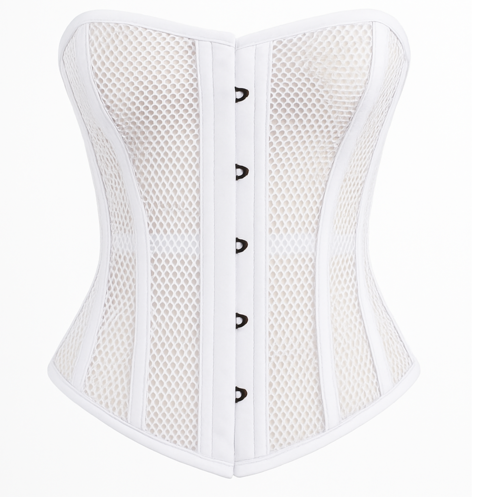 Mesh Overbust Corset – Breathable Cotton, Steel Boning & Lace-Up Back | Waist Training & Fashion Wear