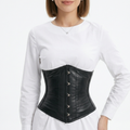 Underbust Leather Corset | Steel Boned Waist Trainer | Gothic & Steampunk Fashion