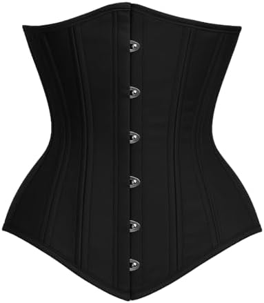 Black Underbust Corset | Steel Boned Waist Trainer | Slimming & Posture Support
