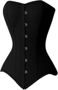 Black Overbust Corset | Double Steel Boned | Waist Training & Elegant Shapewear