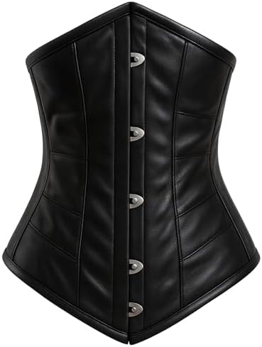 Underbust Leather Corset | Steel Boned Waist Trainer | Gothic & Steampunk Fashion