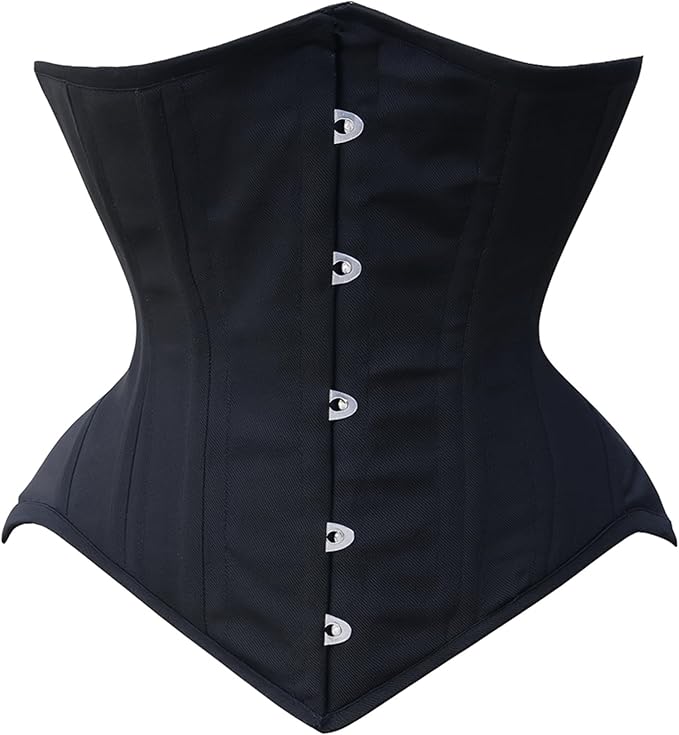 Black Underbust Corset | Steel Boned Waist Trainer | Slimming & Posture Support