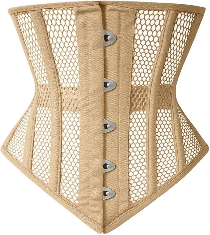 Steel Boned Underbust Corset – Mesh Waist Trainer for Women | Tummy Control Shapewear, Slimming & Posture Support