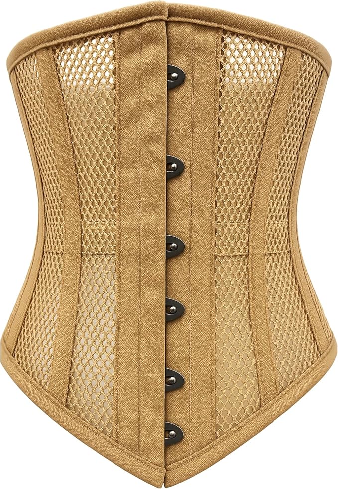 Steel Boned Underbust Corset – Mesh Waist Trainer for Women | Tummy Control Shapewear, Slimming & Posture Support