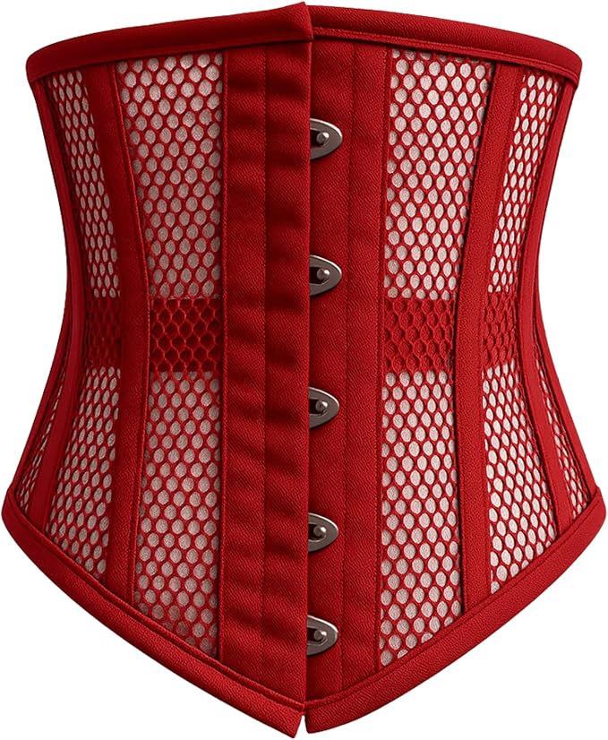 Steel Boned Underbust Corset – Mesh Waist Trainer for Women | Tummy Control Shapewear, Slimming & Posture Support