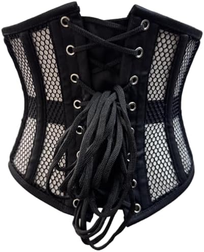 Steel Boned Underbust Corset – Mesh Waist Trainer for Women | Tummy Control Shapewear, Slimming & Posture Support